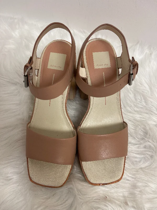 Sandals Heels Block By Dolce Vita In Cream, Size: 9.5