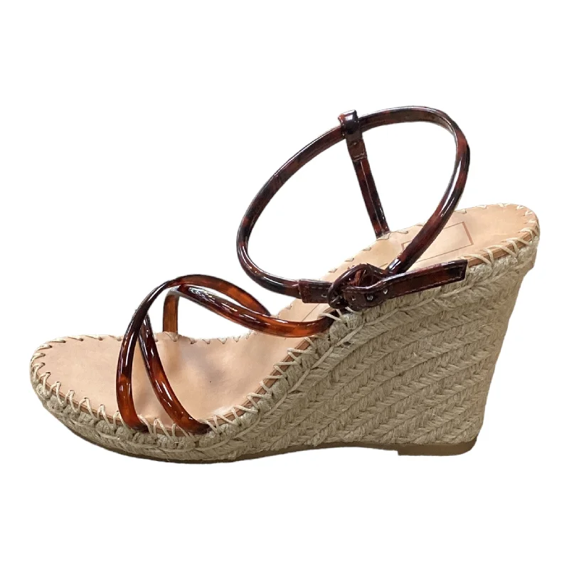 Sandals Heels Wedge By Dolce Vita In Brown, Size: 8.5