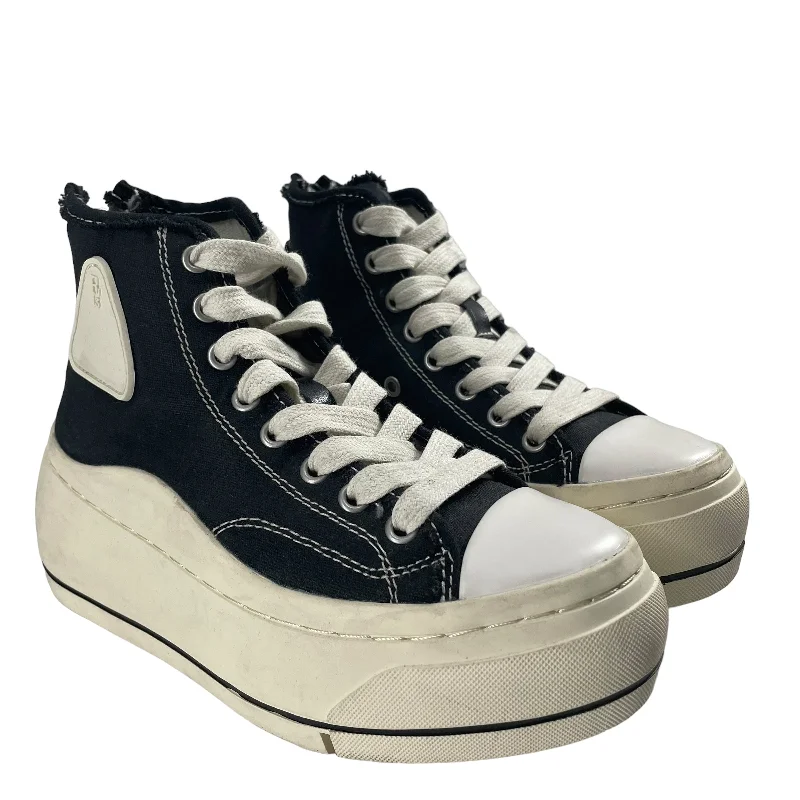 R13/Hi-Sneakers/US 5/Cotton/BLK/RUBBER BADGE ON SIDE