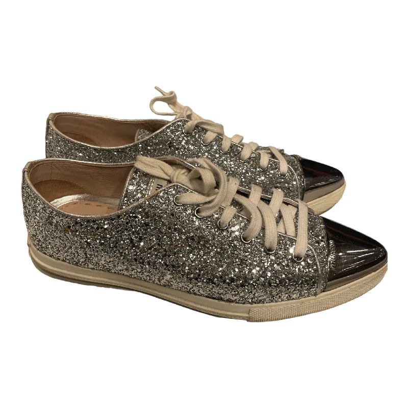 MIU MIU/Low-Sneakers/EU 39.5/Glitter/SLV/