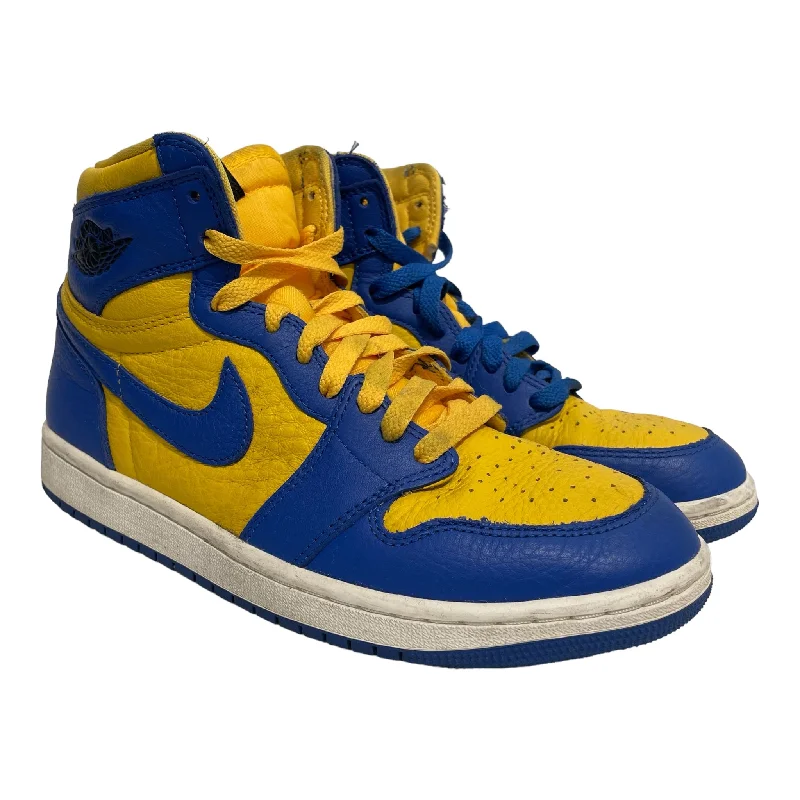 Jordan/Hi-Sneakers/US 8.5/Leather/BLU/RETRO 1 WMNS REVERSE LANEY