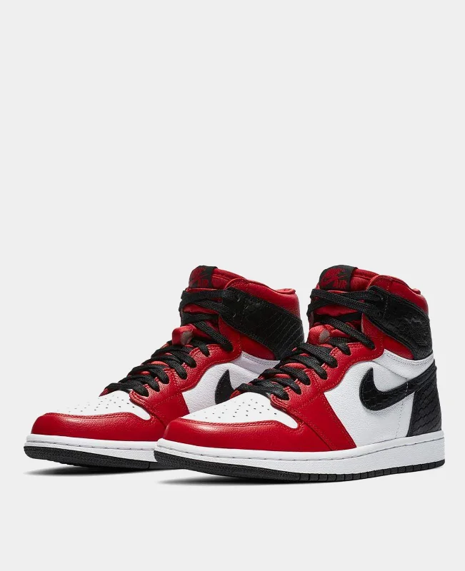 Air Jordan 1 High Satin Snake Red/Black/White