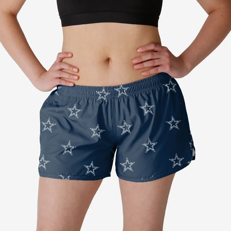 Dallas Cowboys Womens Mini Print Running Shorts