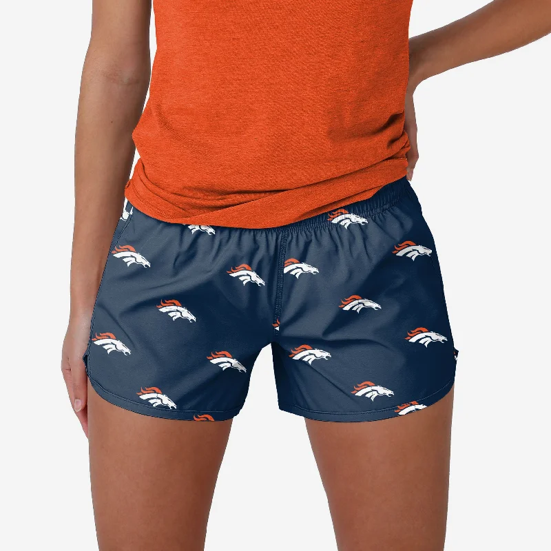 Denver Broncos Womens Mini Print Running Shorts