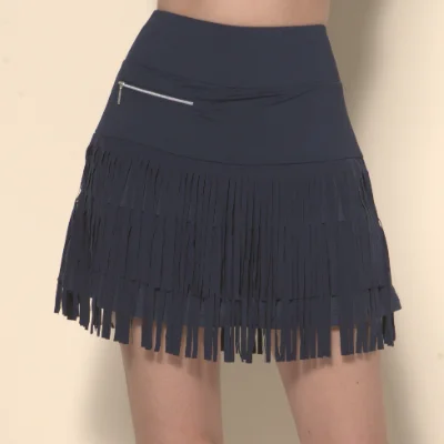 Fringe Skort 18 inch - Black