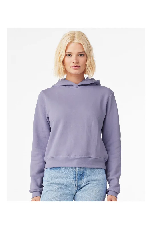 Bella + Canvas Womens Classic Hooded Sweatshirt Hoodie - Dark Lavender - NEW