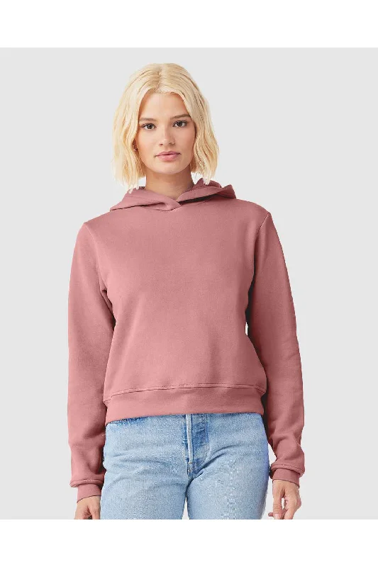 Bella + Canvas Womens Classic Hooded Sweatshirt Hoodie - Mauve - NEW