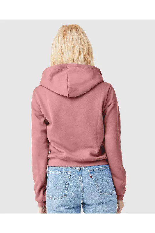 Bella + Canvas Womens Classic Hooded Sweatshirt Hoodie - Mauve - NEW