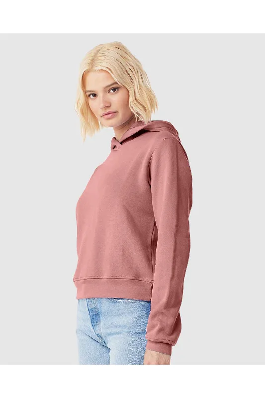 Bella + Canvas Womens Classic Hooded Sweatshirt Hoodie - Mauve - NEW