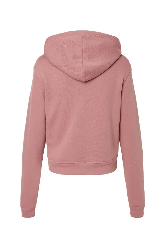 Bella + Canvas Womens Classic Hooded Sweatshirt Hoodie - Mauve - NEW