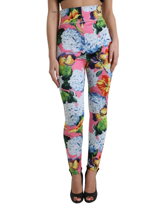 Dolce & Gabbana Floral High Waist Leggings Pants