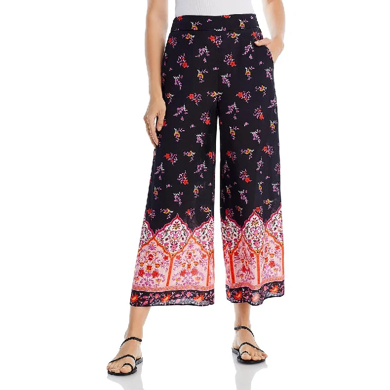 Womens Stretch High Rise Palazzo Pants