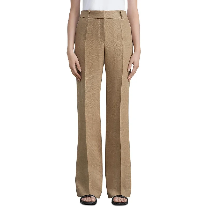 Womens High Rise Business Wide Leg Pants