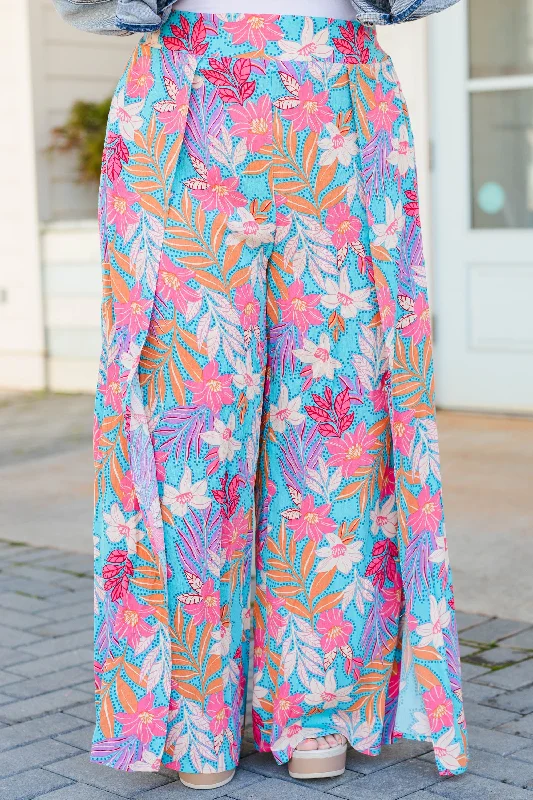 Brighter Than Sunshine Pants, Turquoise