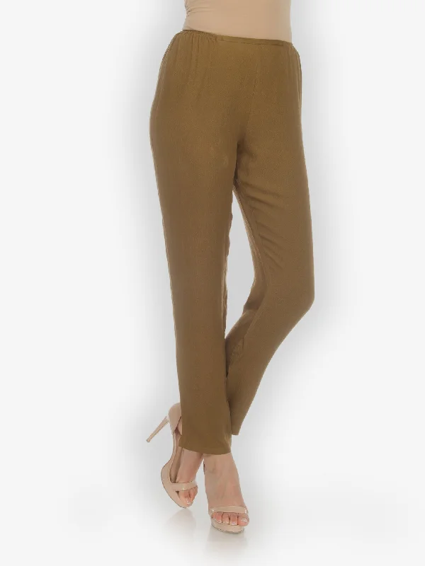 Citron Silk Khaki Pull on Pant