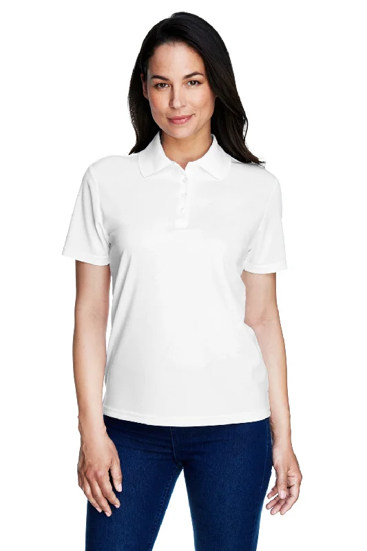 Core 365 Womens Origin Performance Moisture Wicking Short Sleeve Polo Shirt - White