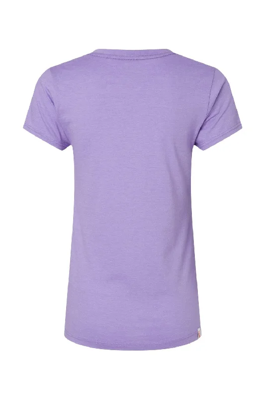 Kastlfel Womens Recycled Soft Short Sleeve V-Neck T-Shirt - Violet Purple - NEW