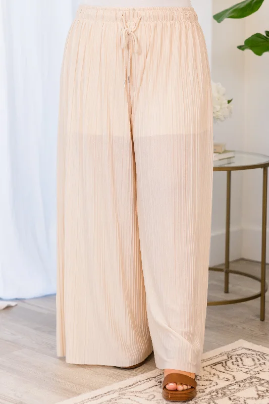 Kiss Me By The Coast Pants, Taupe