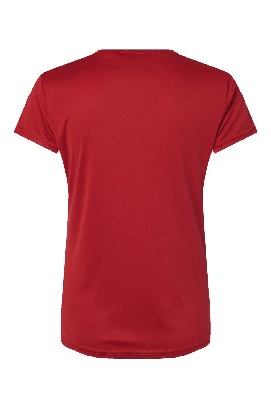 Paragon Womens Islander Performance Moisture Wicking Short Sleeve Crewneck T-Shirt - Red - NEW