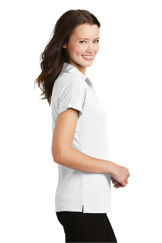 Port Authority Womens Crossover Moisture Wicking Short Sleeve Polo Shirt - White - Closeout