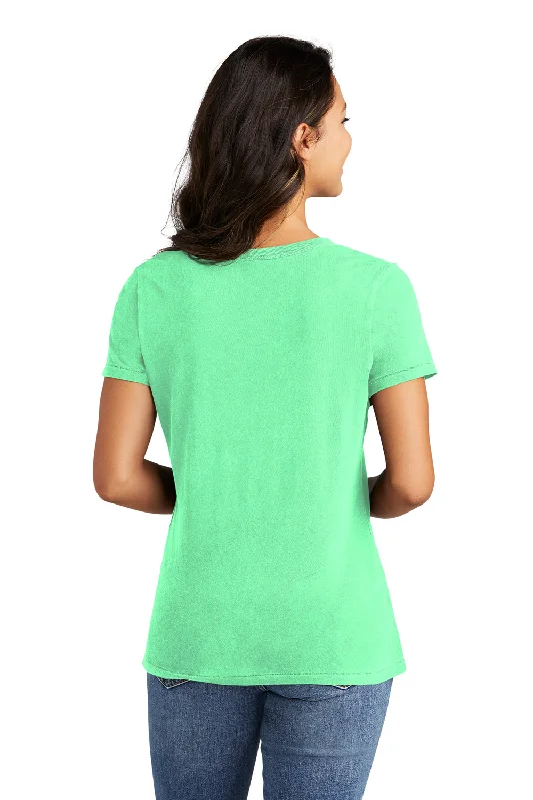 Port & Company Womens Beach Wash Garment Dyed Short Sleeve V-Neck T-Shirt - Jadeite Green