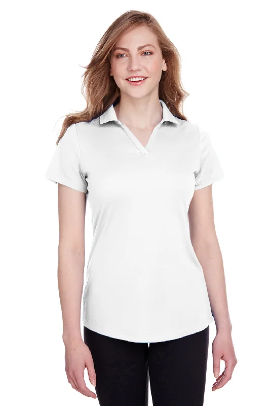 Puma Womens Icon Performance Moisture Wicking Short Sleeve Polo Shirt - Bright White