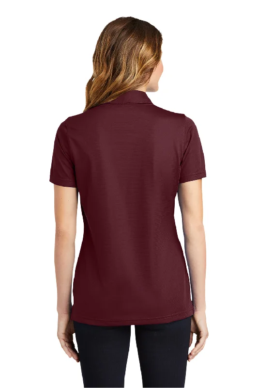 Sport-Tek Womens Active Mesh Moisture Wicking Short Sleeve Polo Shirt - Maroon