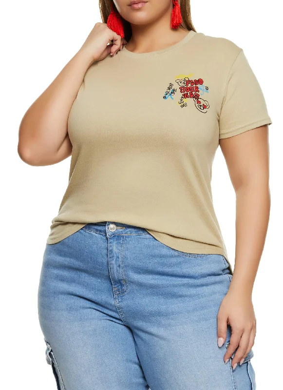 Plus Size Find Your Way Graphic High Low Tee