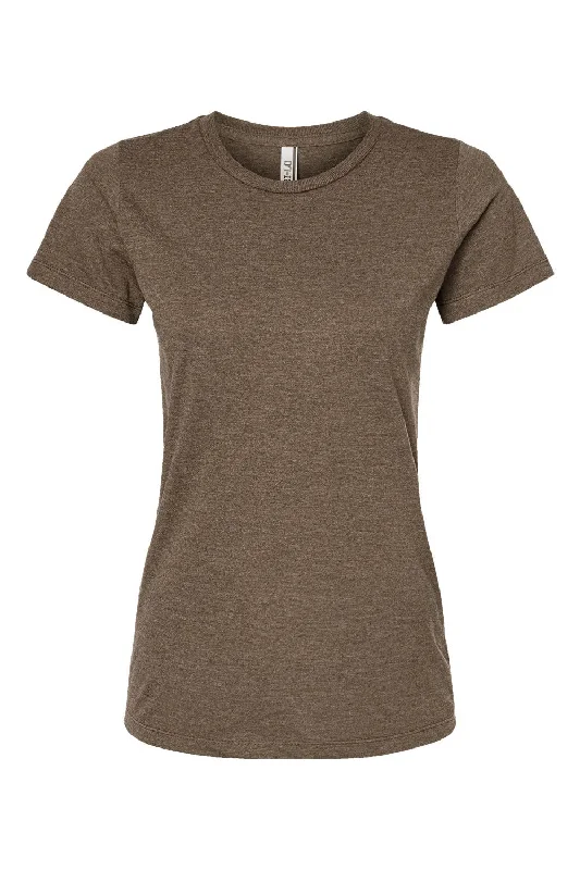 Tultex Womens Premium Short Sleeve Crewneck T-Shirt - Heather Brown - NEW