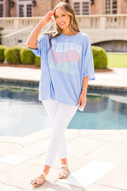 Vitamin Sea Boyfriend Tee, Spring Blue