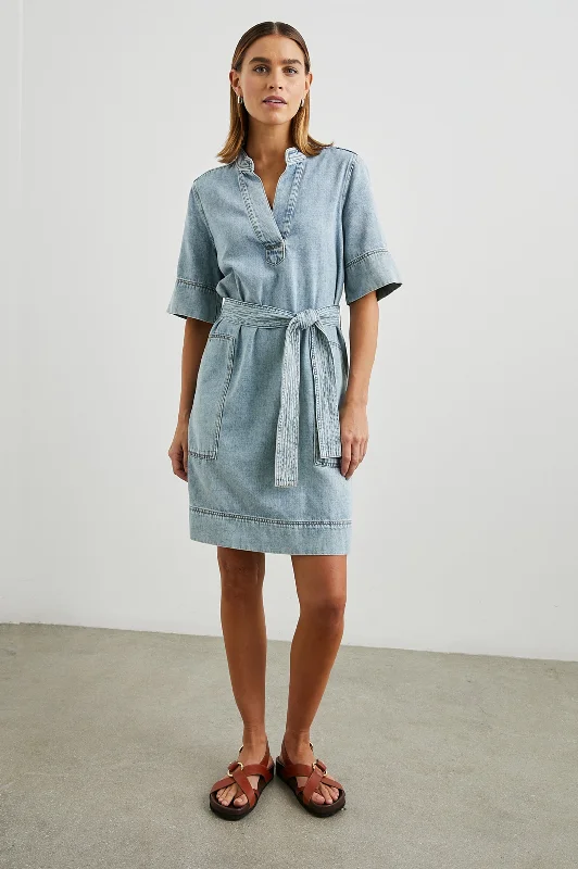 CHANCEY DRESS - FADED INDIGO