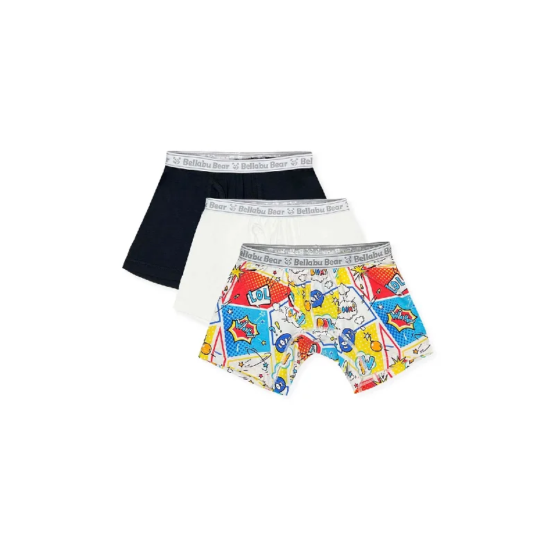 Men's Comic Boxer Brief Bamboo Underwear 3-Pack