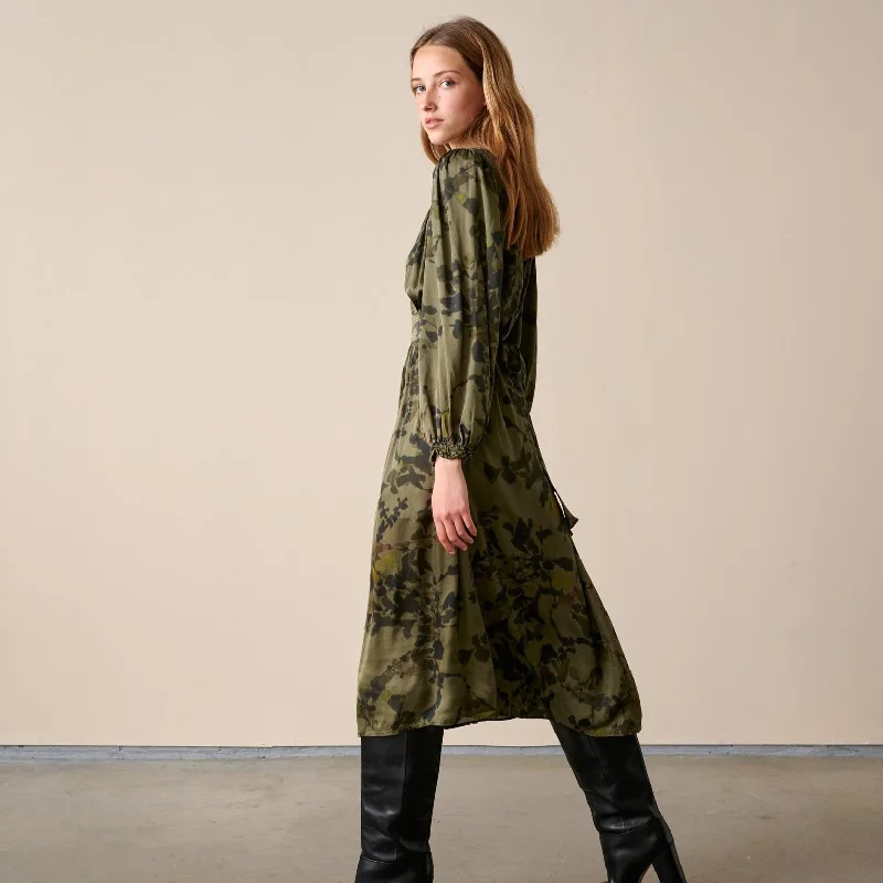 Sarah Dress (Camo Green)