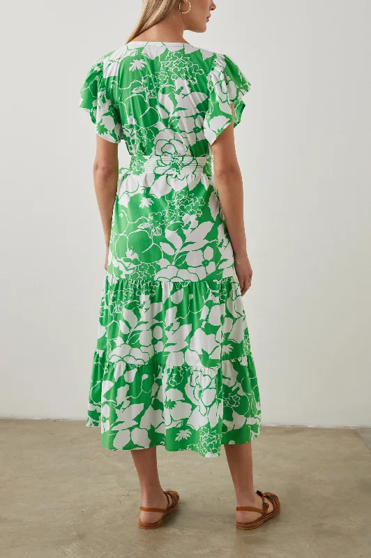 GIA DRESS - GREEN LOTUS