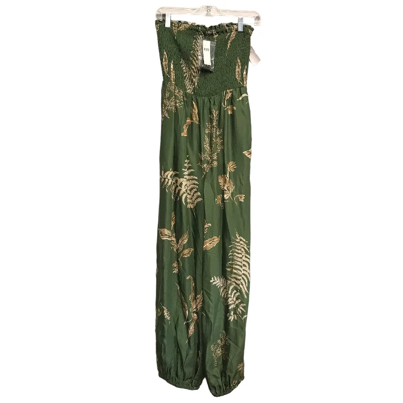 GREEN JUMPSUIT by ANTHROPOLOGIE Size:S Tall