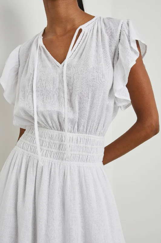 IONA DRESS - WHITE LACE DETAIL