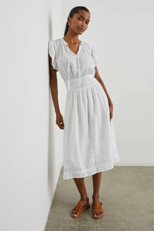 IONA DRESS - WHITE LACE DETAIL