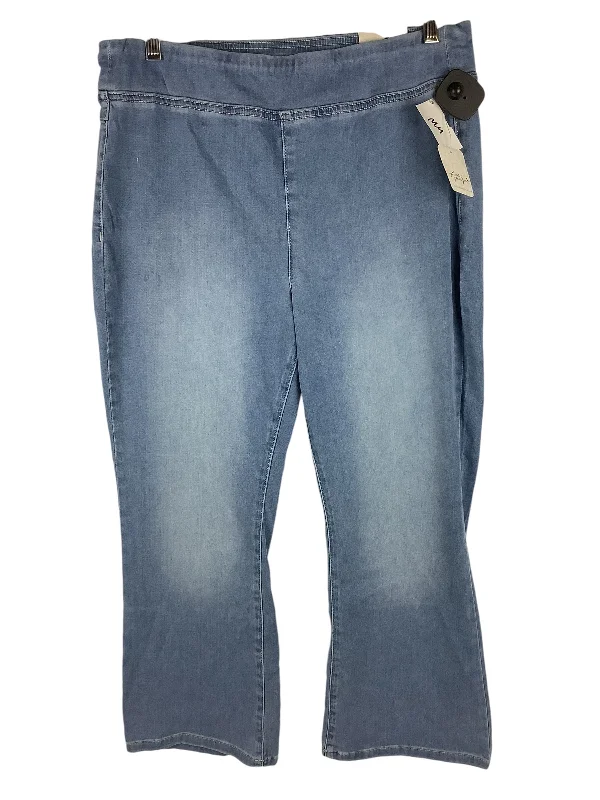 Jeans Wide Leg By Free People In Blue Denim, Size: L