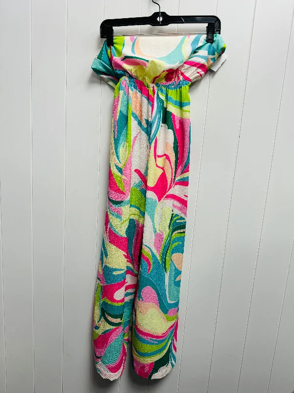 Jumpsuit By Flying Tomato In Green & Pink, Size: S