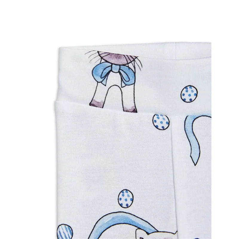 Mini Rodini Light Blue Siamese Aop Leggings