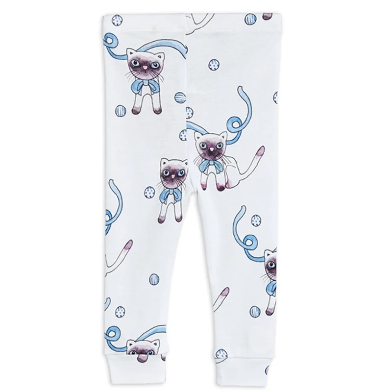 Mini Rodini Light blue Siamese Aop Leggings