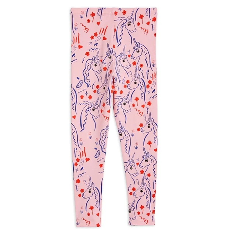 Mini Rodini Pink Scottish Unicorns Aop Leggings