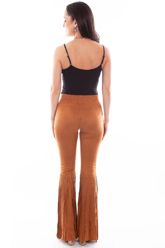 Scully Womens Brown Polyester Snakeskin Bell Pants