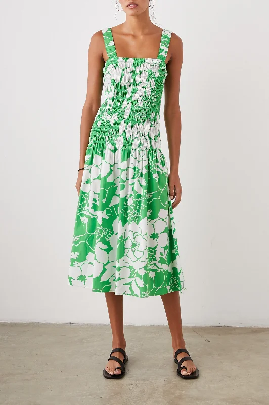 SEVILLE DRESS - GREEN LOTUS