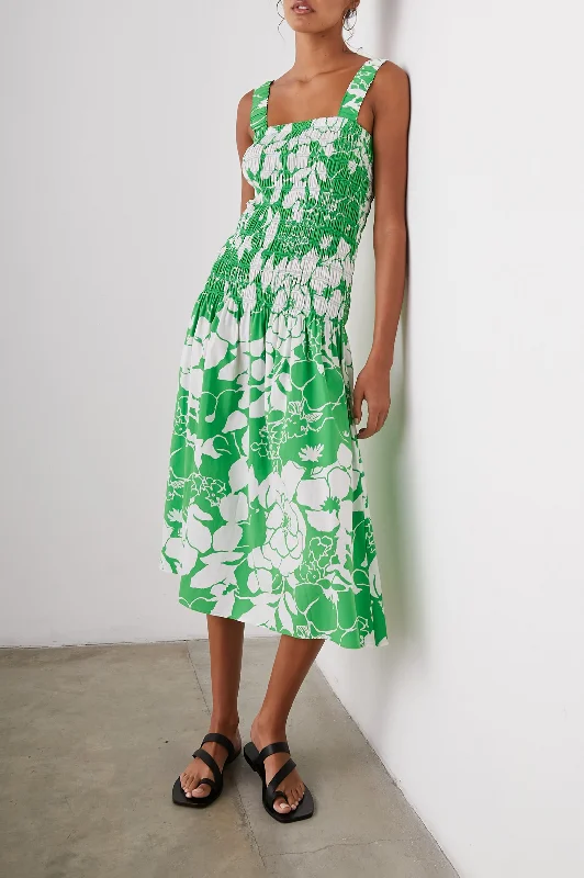 SEVILLE DRESS - GREEN LOTUS