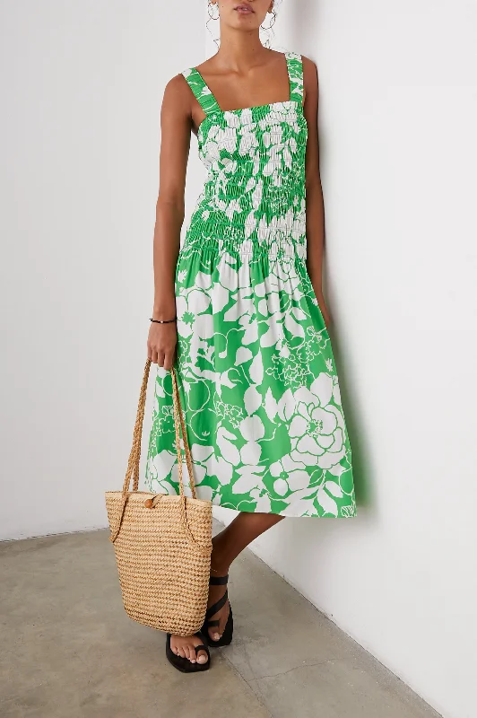 SEVILLE DRESS - GREEN LOTUS