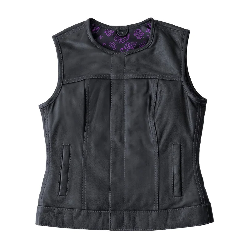 Royal Women's Club Style Motorcycle Leather Vest - Limited Edition