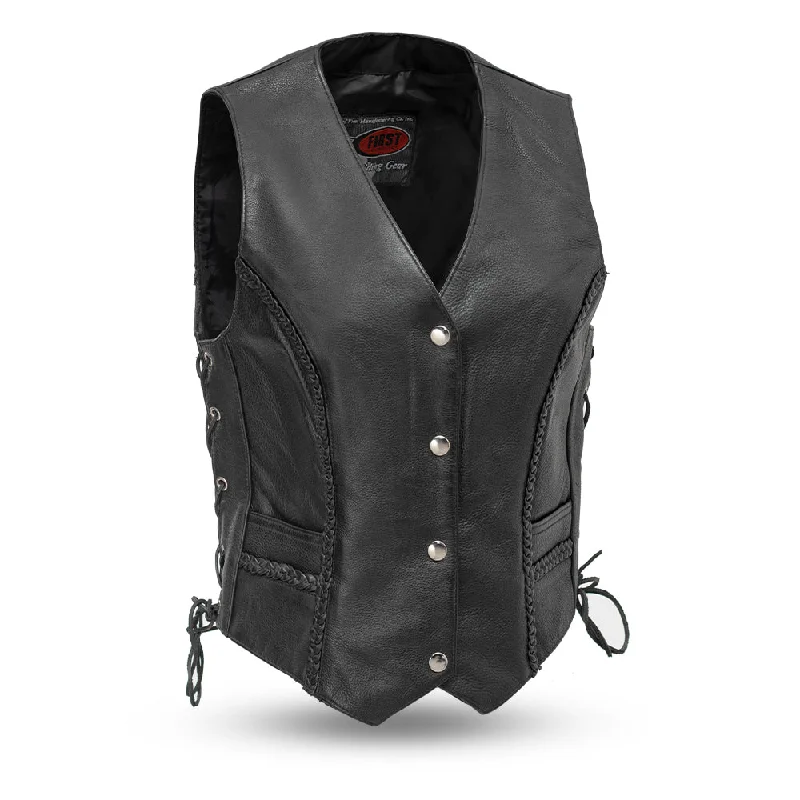 Trinity Women's Motorcycle Western Style Leather Vest