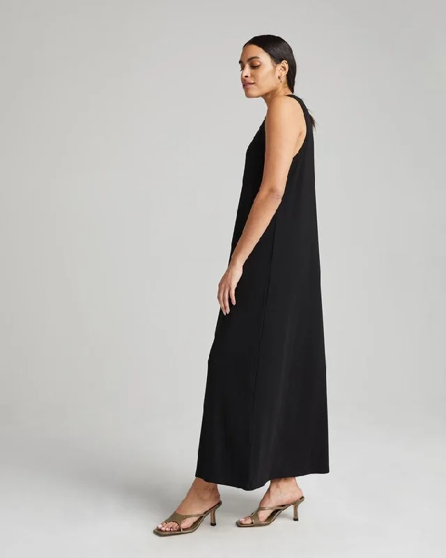 Vintage Rib Column Dress (Black)