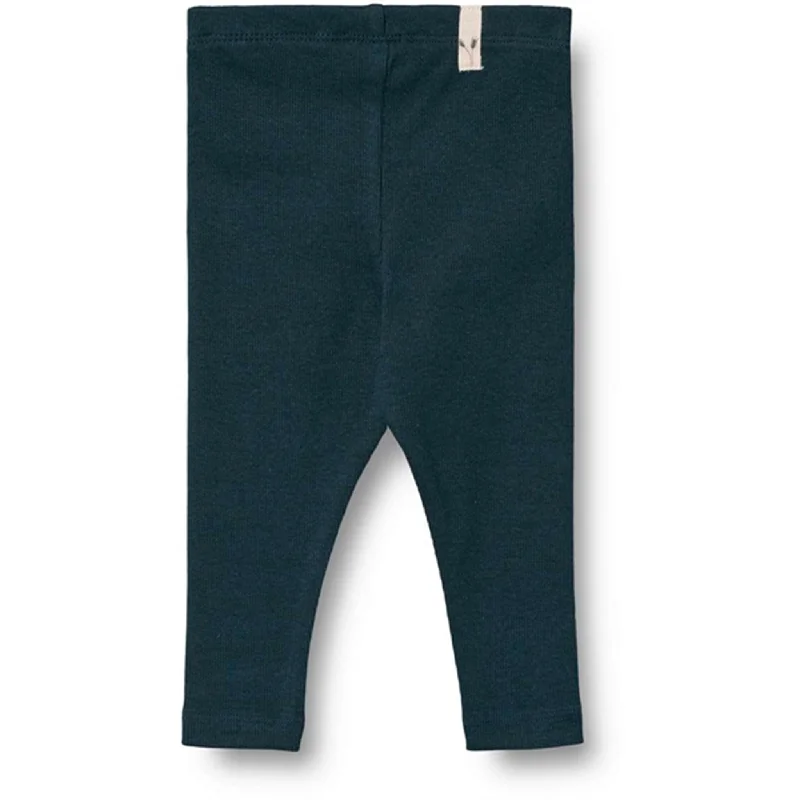 Wheat Navy Rib Leggings